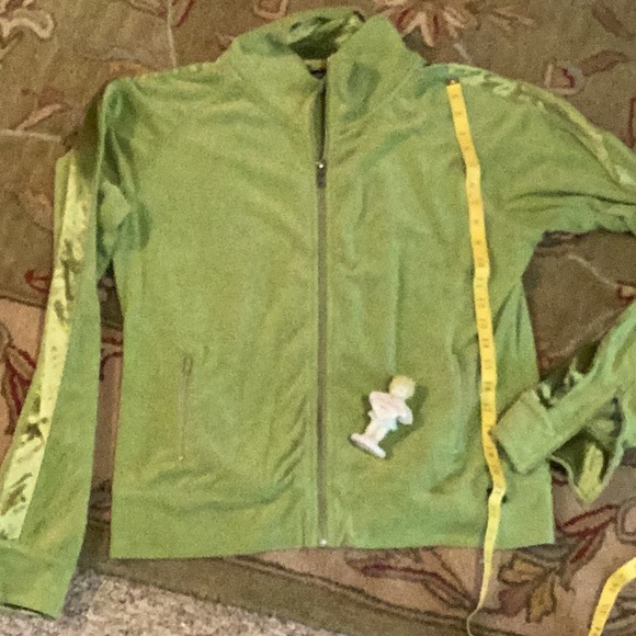 🚴‍♀️ Vintage BCBG MAXAZRIA Terry Loop Zip Top Satin striped Sleeves - Picture 2 of 16